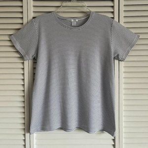 LAKE Pajamas short sleeve pajama shirt white & blue stripe women’s small